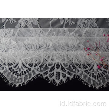 100% Nylon Panel Lace Fabric Untuk Bridal